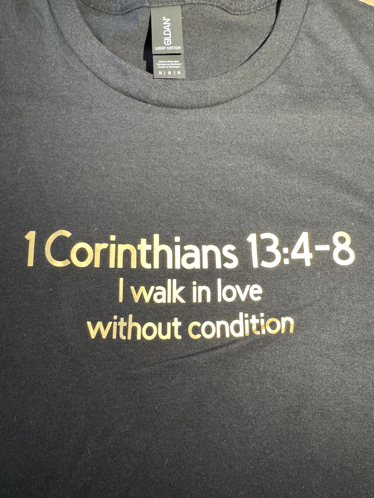 Short Sleeve 1 Corinthians 13:4-8 Shirt