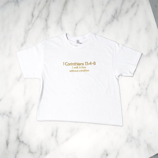 Short Sleeve 1 Corinthians 13:4-8 Shirt