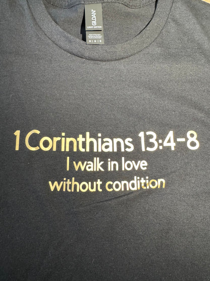 Short Sleeve 1 Corinthians 13:4-8 Shirt