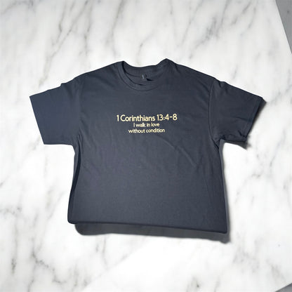 Short Sleeve 1 Corinthians 13:4-8 Shirt