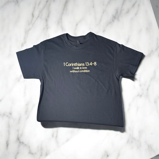 Short Sleeve 1 Corinthians 13:4-8 Shirt